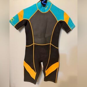 Youth DBX Wetsuit in Black and Orange